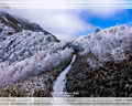 石鎚山系寒風山の冬の風景