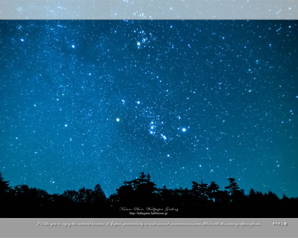 星景写真の高画質壁紙 オリオン座 ネイチャーフォト壁紙館